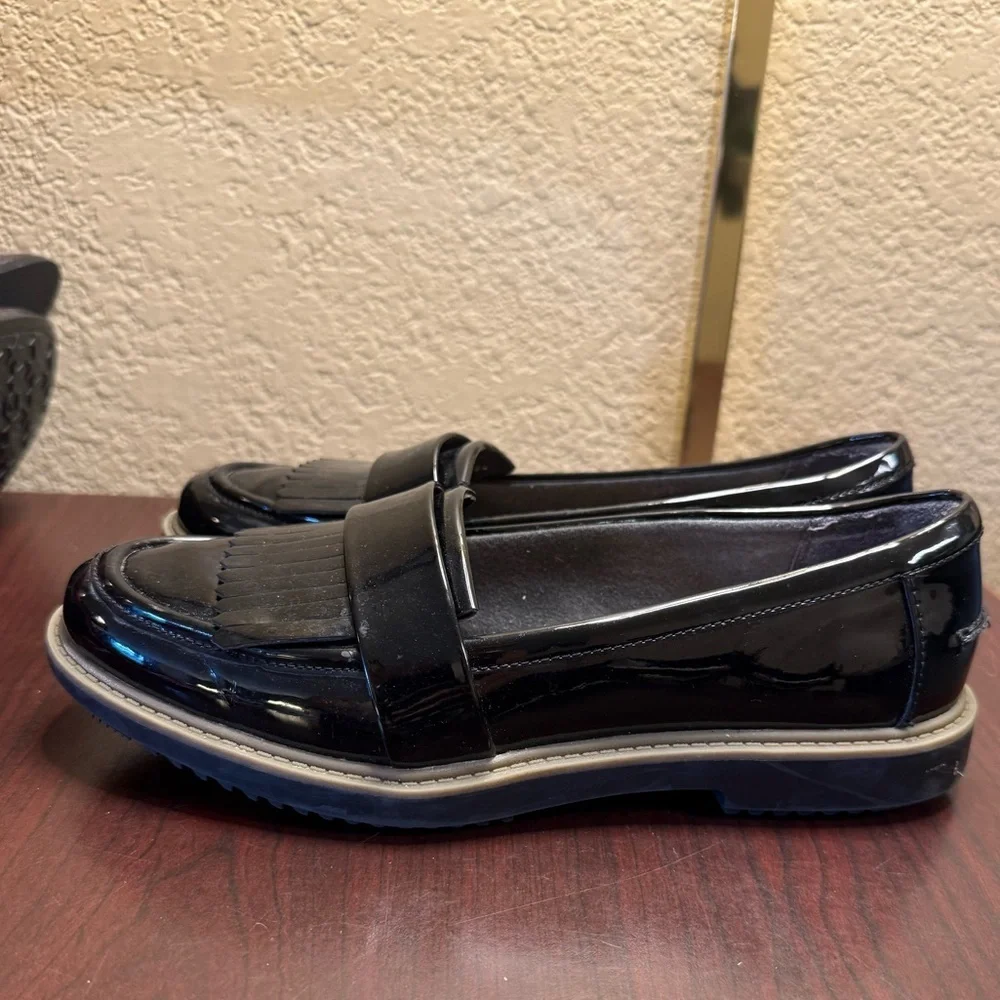 Clarks Black Patent Leather Flats